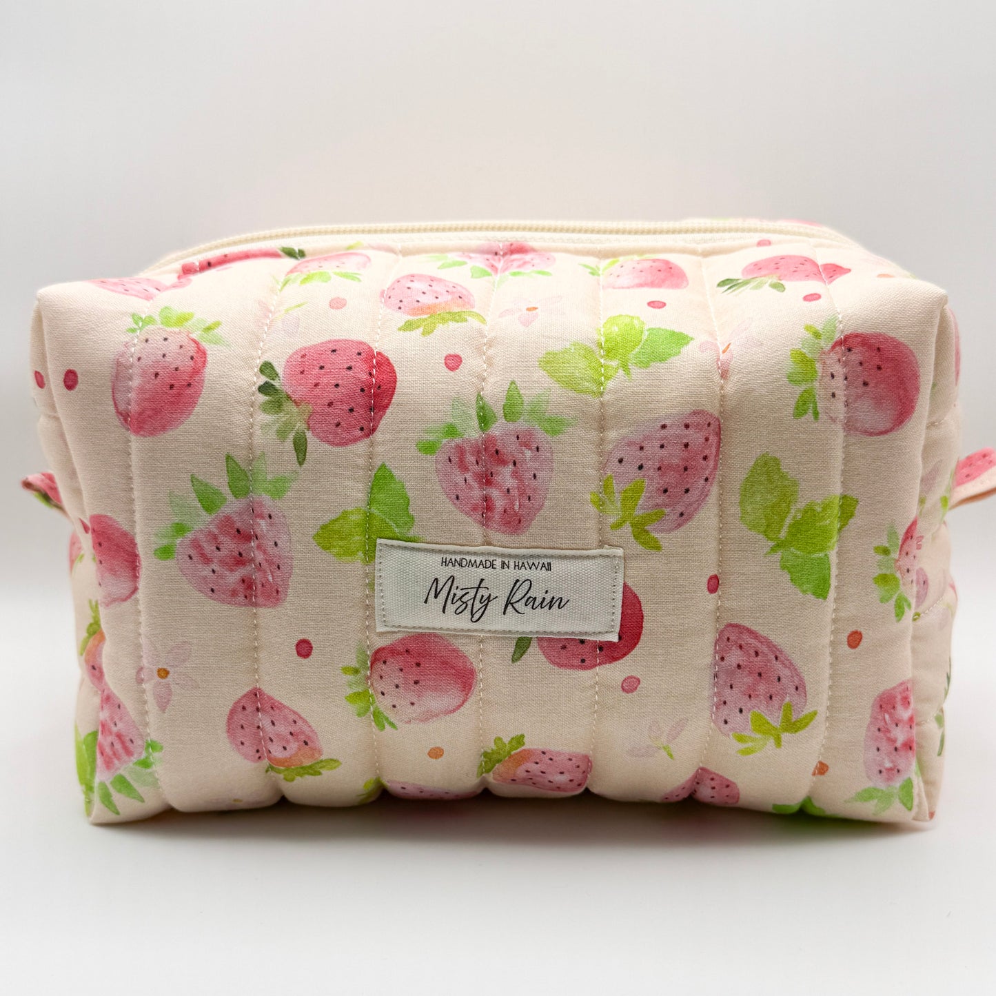 Pink Strawberry Fields Pouch - Large