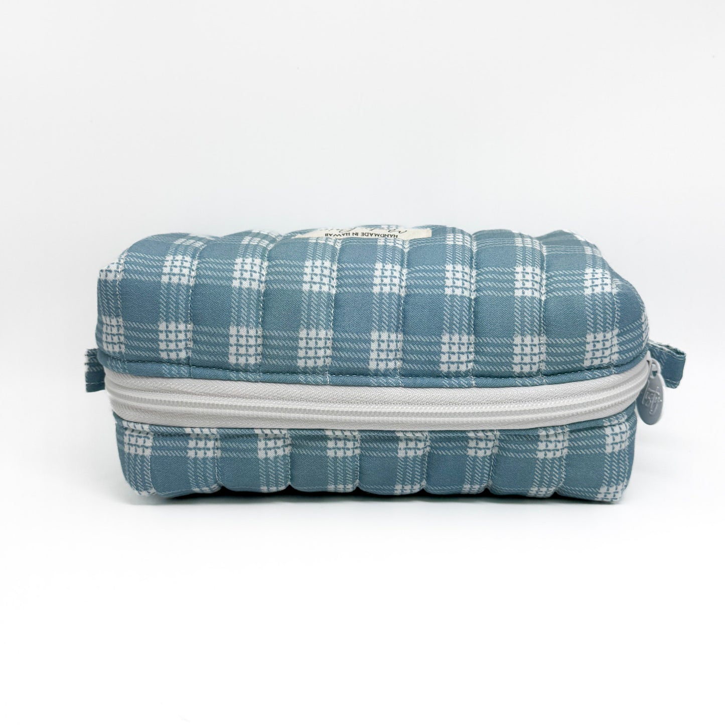 Blue Palaka Print Pouch - Small