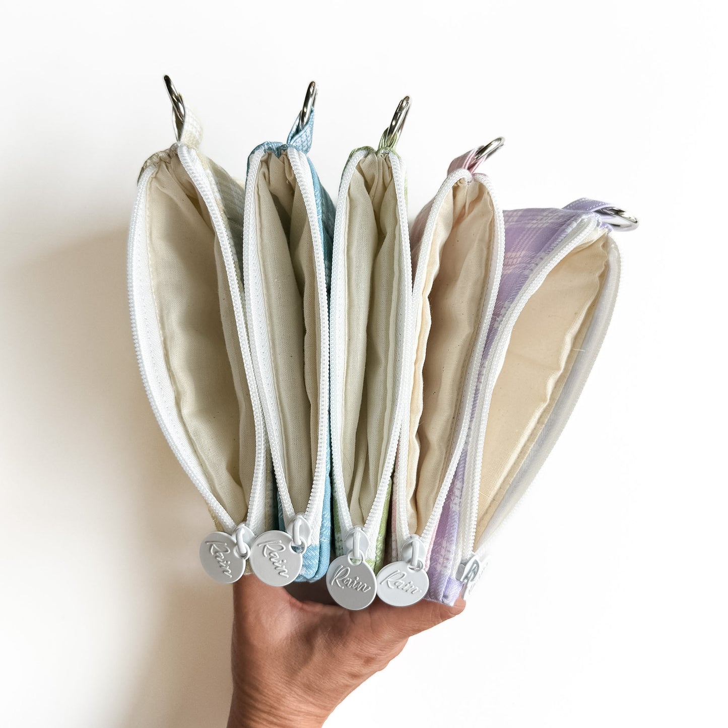 Lavender Palaka Print Slim Organizer