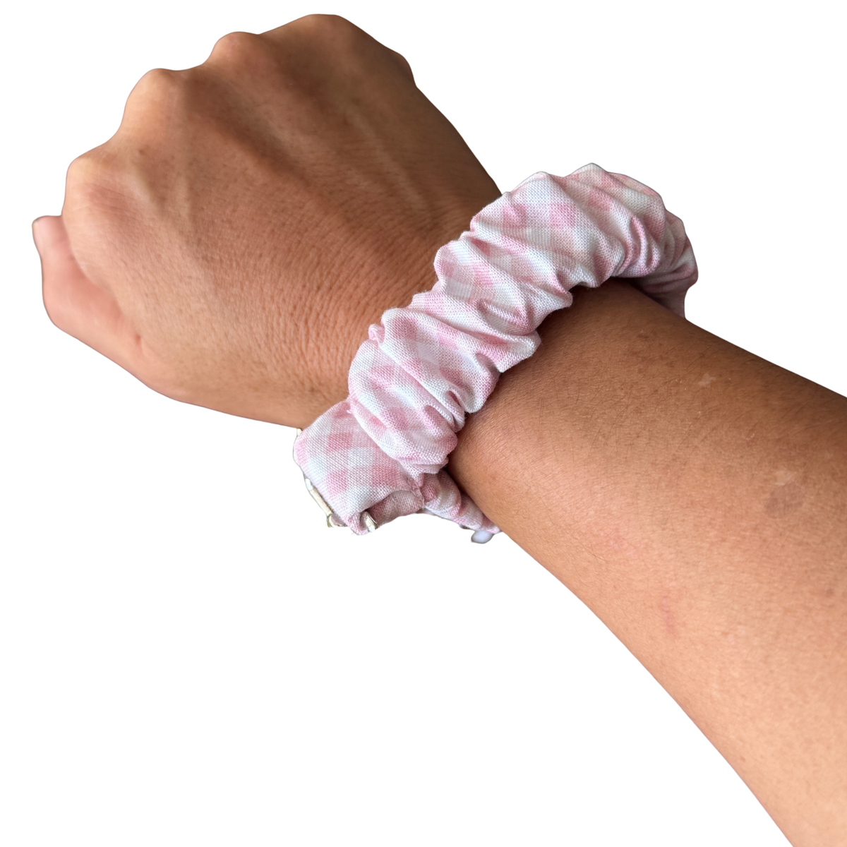 Gingham Scrunchie Wristlet