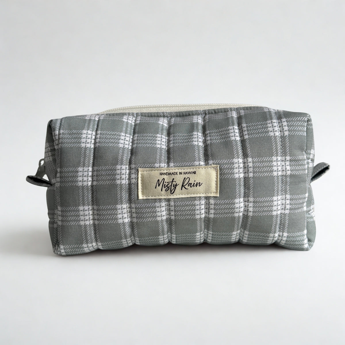 Grey Palaka Print Pouch - Small