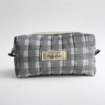 Grey Palaka Print Pouch - Small