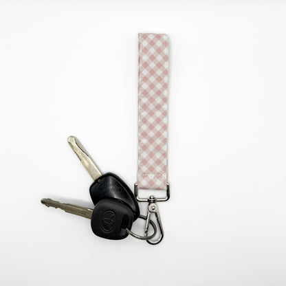 Pink Gingham Wristlet