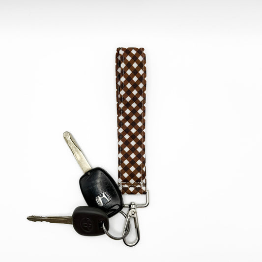 Cinnamon Gingham Wristlet