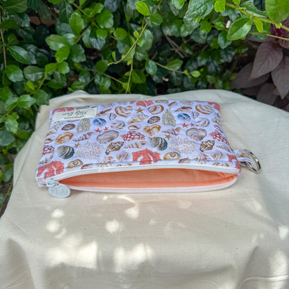 Seashells Clutch Bundle - Phone Clutch & Puff Strap