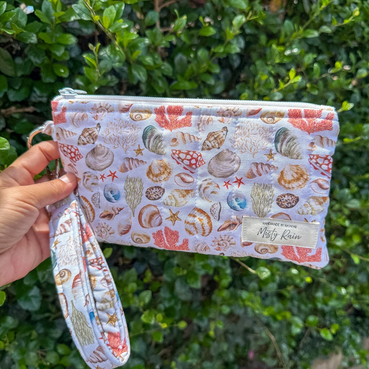 Seashell Phone Clutch & Puff Strap Bundle