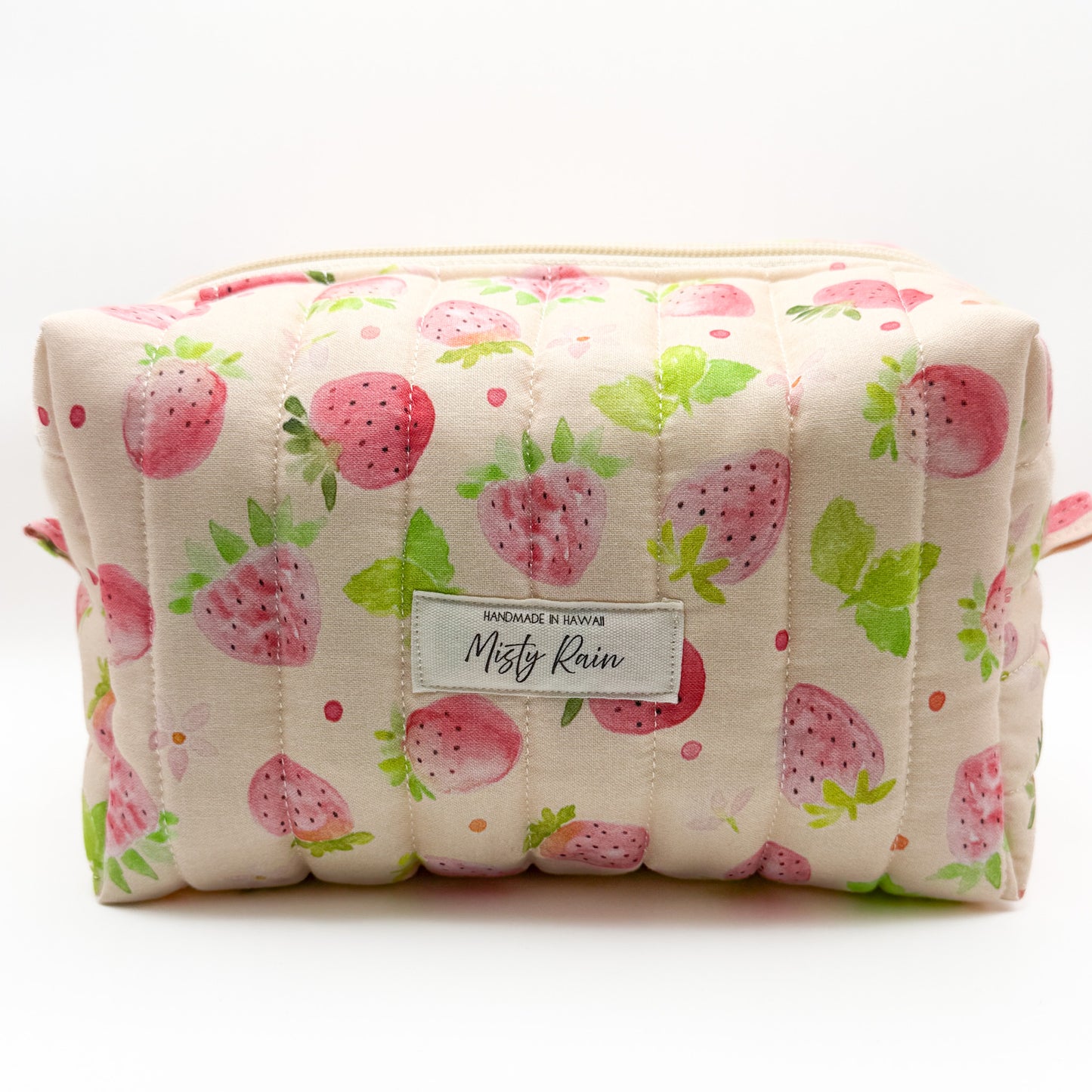 Pink Strawberry Fields Pouch - Large