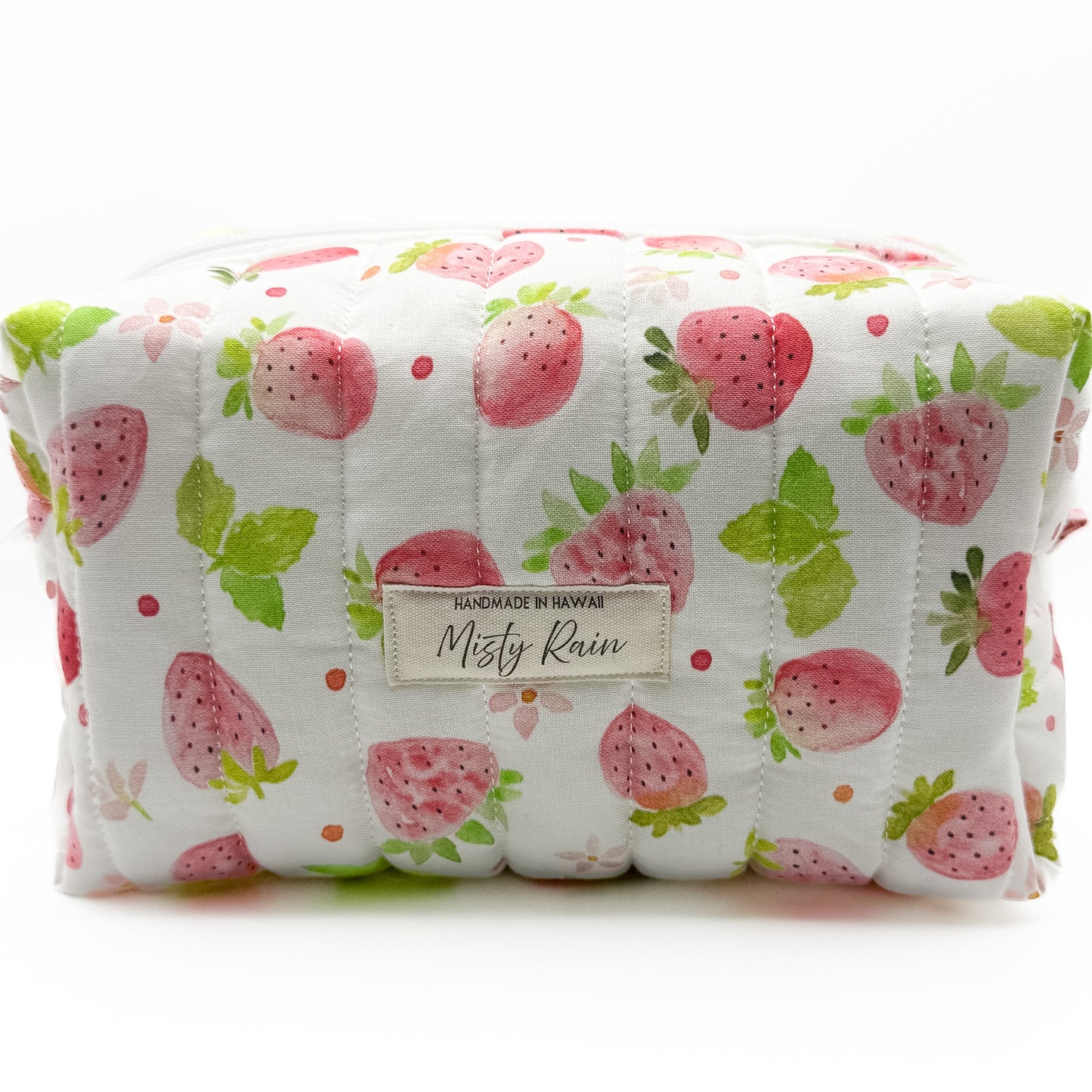 White Strawberry Fields Pouch - Large