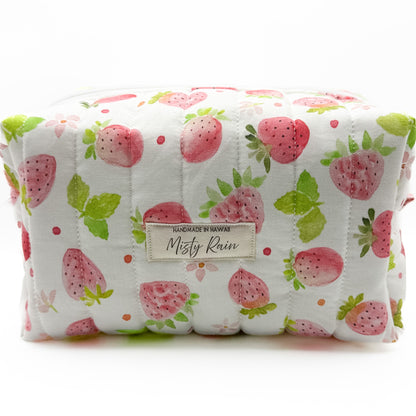 White Strawberry Fields Pouch - Large
