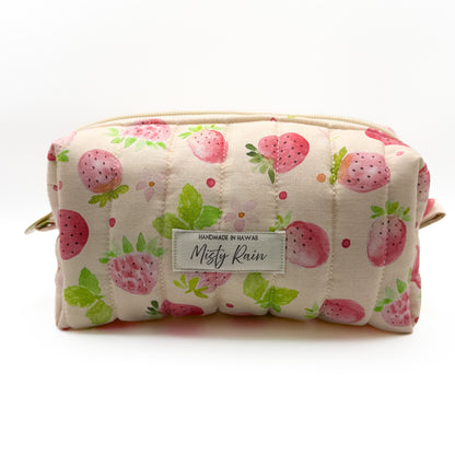 Pink Strawberry Fields Pouch - Small