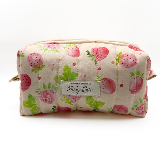 Pink Strawberry Fields Pouch - Small