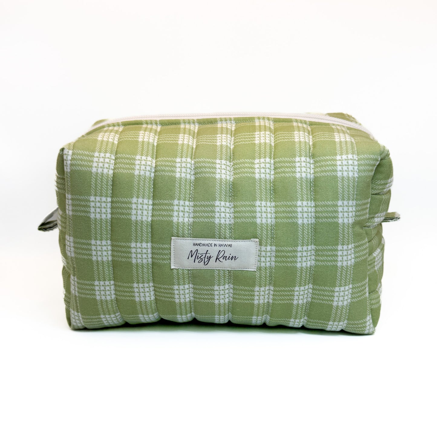 Sage Palaka Print Pouch - Large