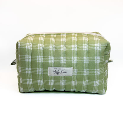 Sage Palaka Print Pouch - Large