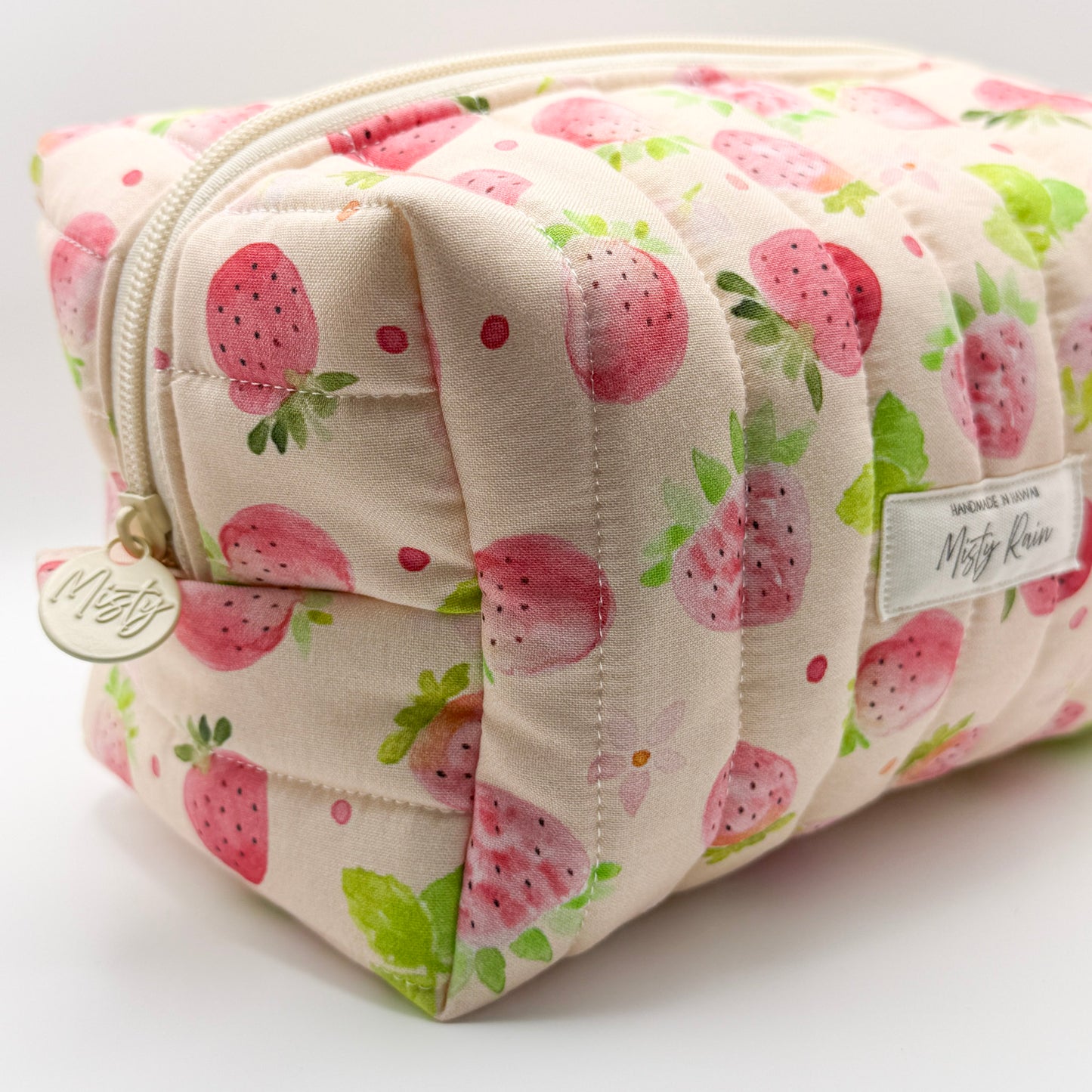 Pink Strawberry Fields Pouch - Large