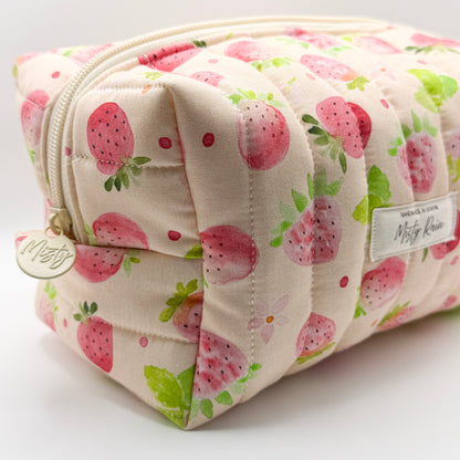 Pink Strawberry Fields Pouch - Large