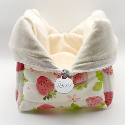 White Strawberry Fields Pouch - Large