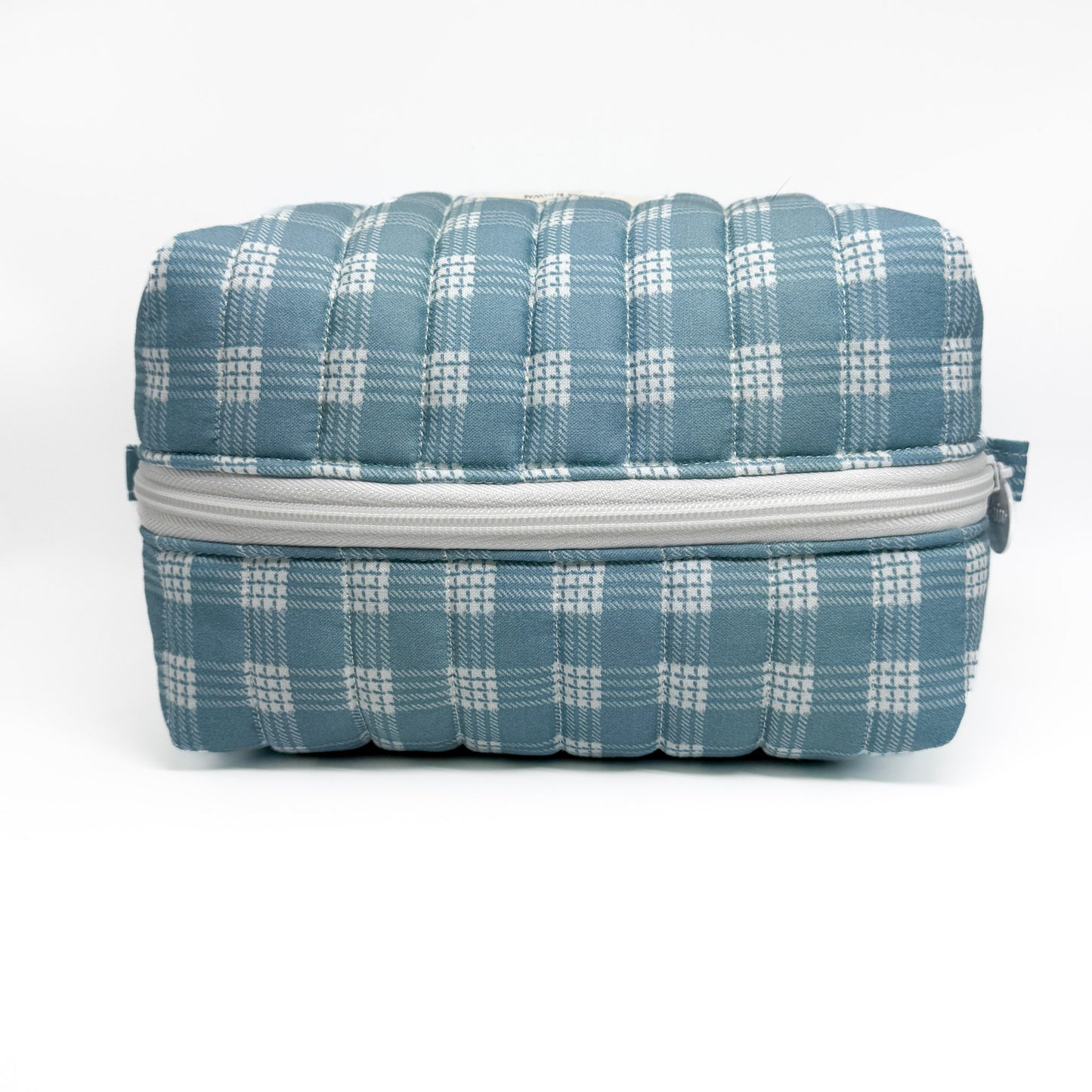 Blue Palaka Print Pouch - Large