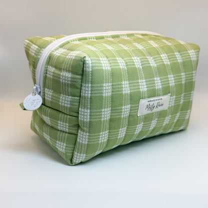 Sage Palaka Print Pouch - Large