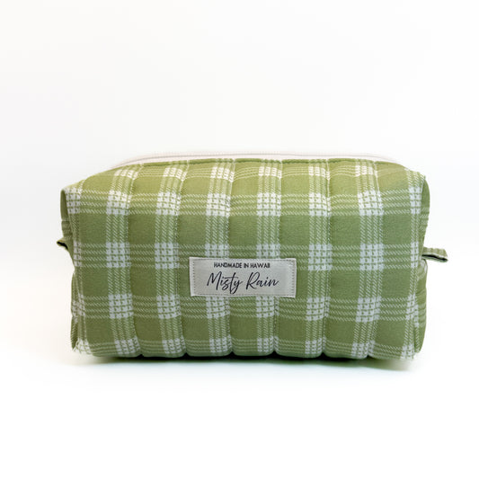 Sage Palaka Print Pouch - Small