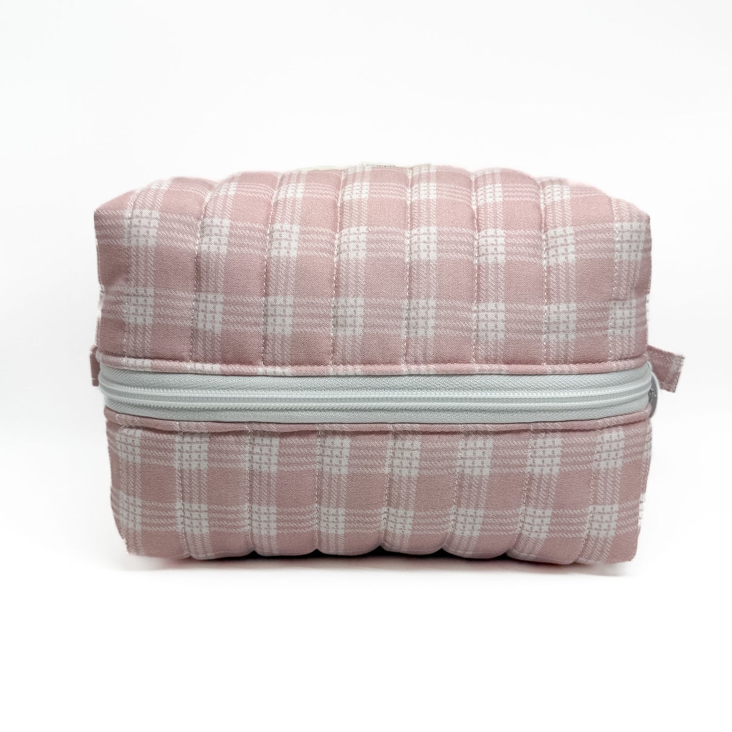 Pink Palaka Print Pouch - Large