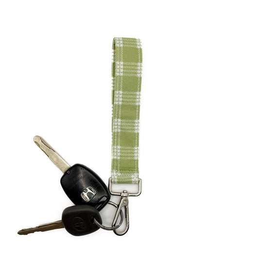 Sage Palaka Print Wristlet