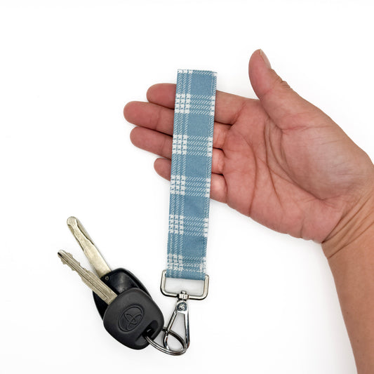 Blue Palaka Print Wristlet