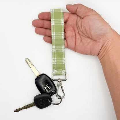 Sage Palaka Print Wristlet