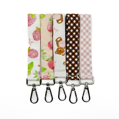 White Strawberry Fields Wristlet