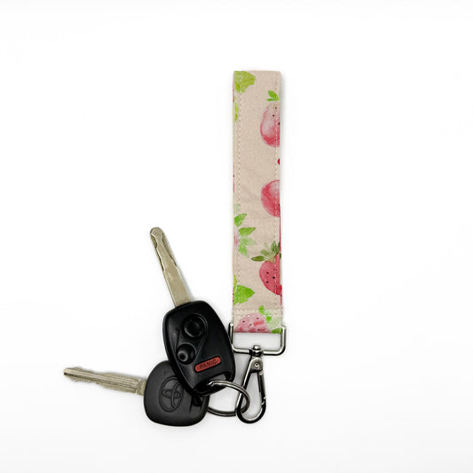 Pink Strawberry Fields Wristlet