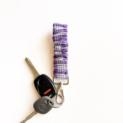 Purple Palaka (Woven) Scrunchie Wristlet