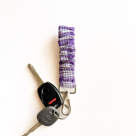 Purple Palaka (Woven) Scrunchie Wristlet