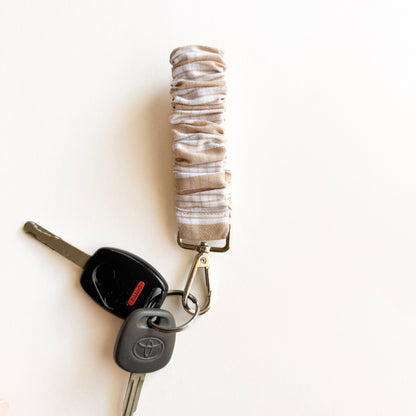 Beige Palaka (Woven) Scrunchie Wristlet