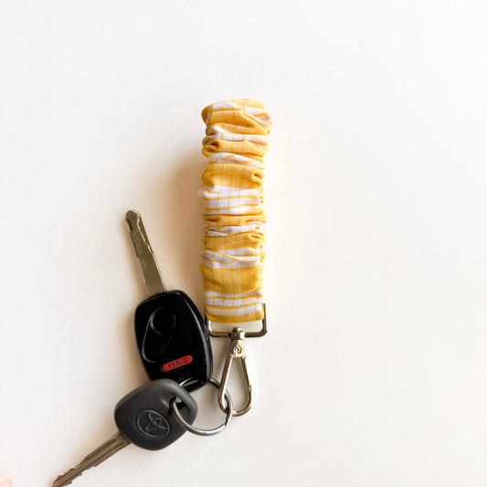 Yellow Palaka (Woven) Scrunchie Wristlet