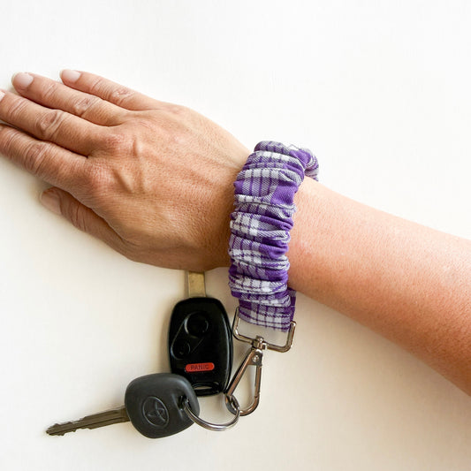 Purple Palaka (Woven) Scrunchie Wristlet