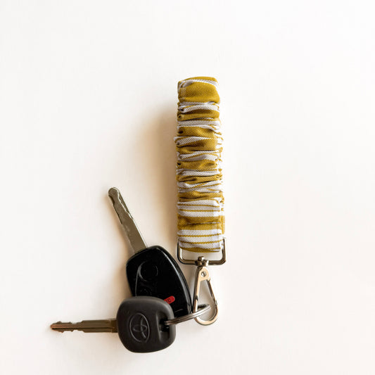 Mustard Palaka (Woven) Scrunchie Wristlet