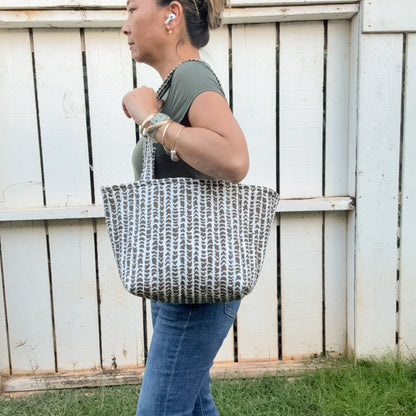 Hebrew (Brown) Midi Tote Bag