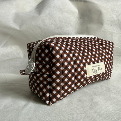 Cinnamon Gingham Pouch - Small