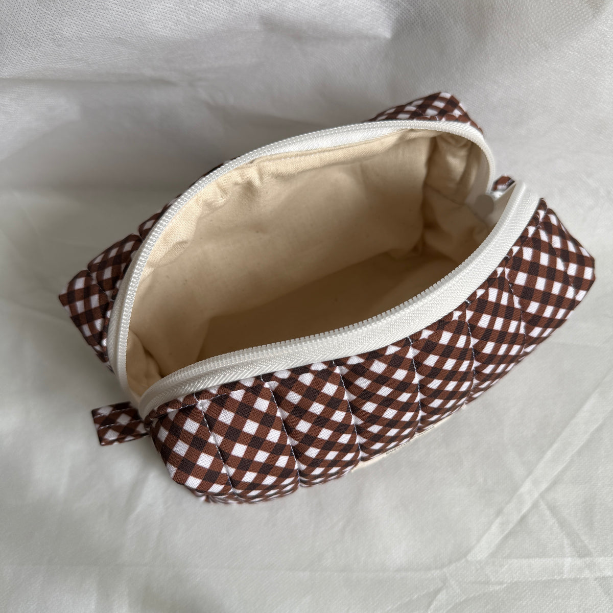 Cinnamon Gingham Pouch - Small