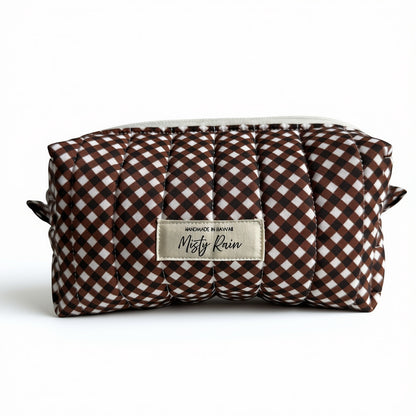 Cinnamon Gingham Pouch - Small