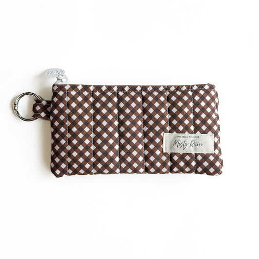 Cinnamon Gingham Slim Organizer