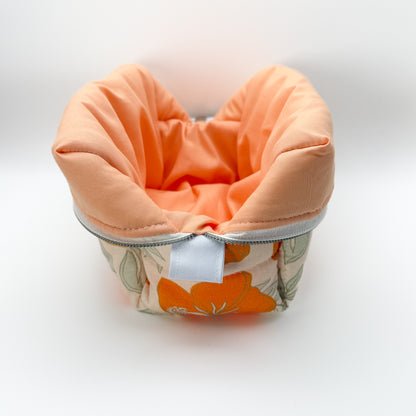 Orange Hibiscus Pouch