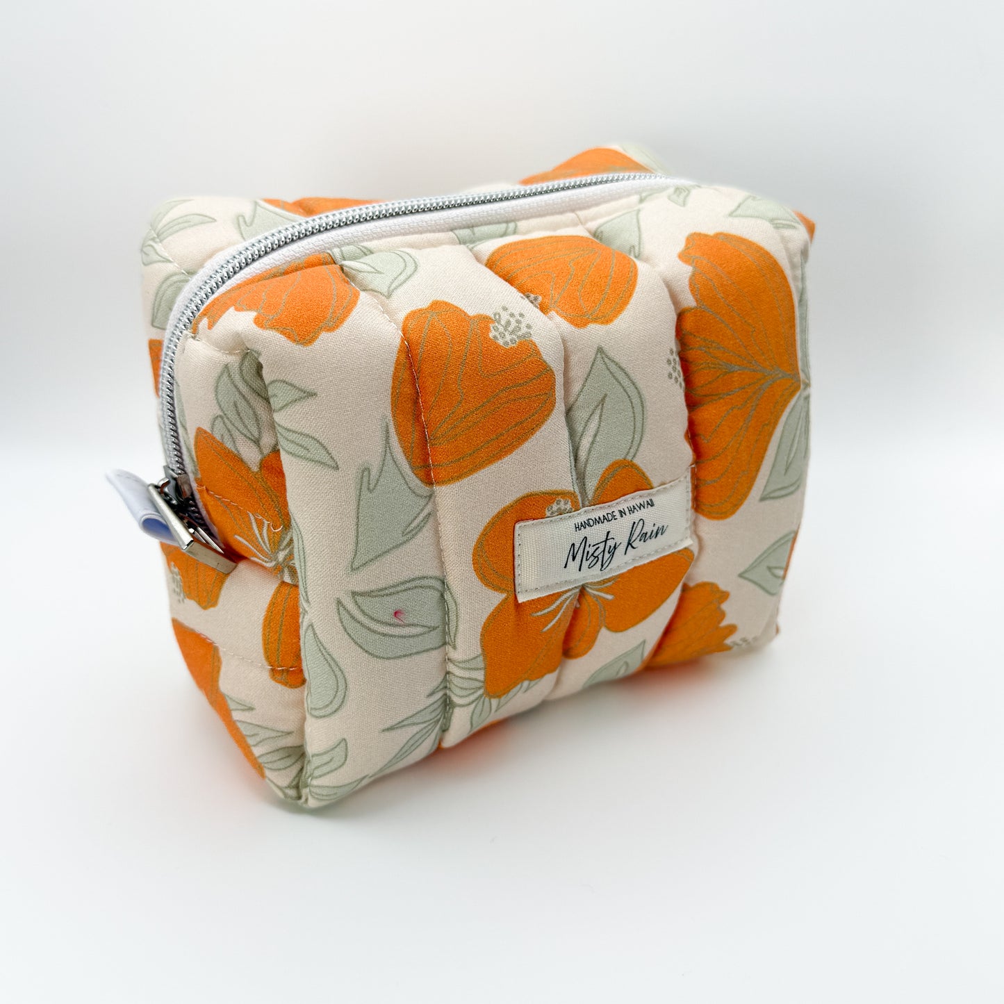 Orange Hibiscus Pouch