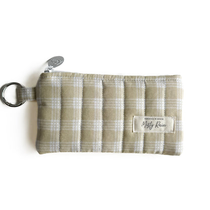 Beige Palaka Print Slim Organizer