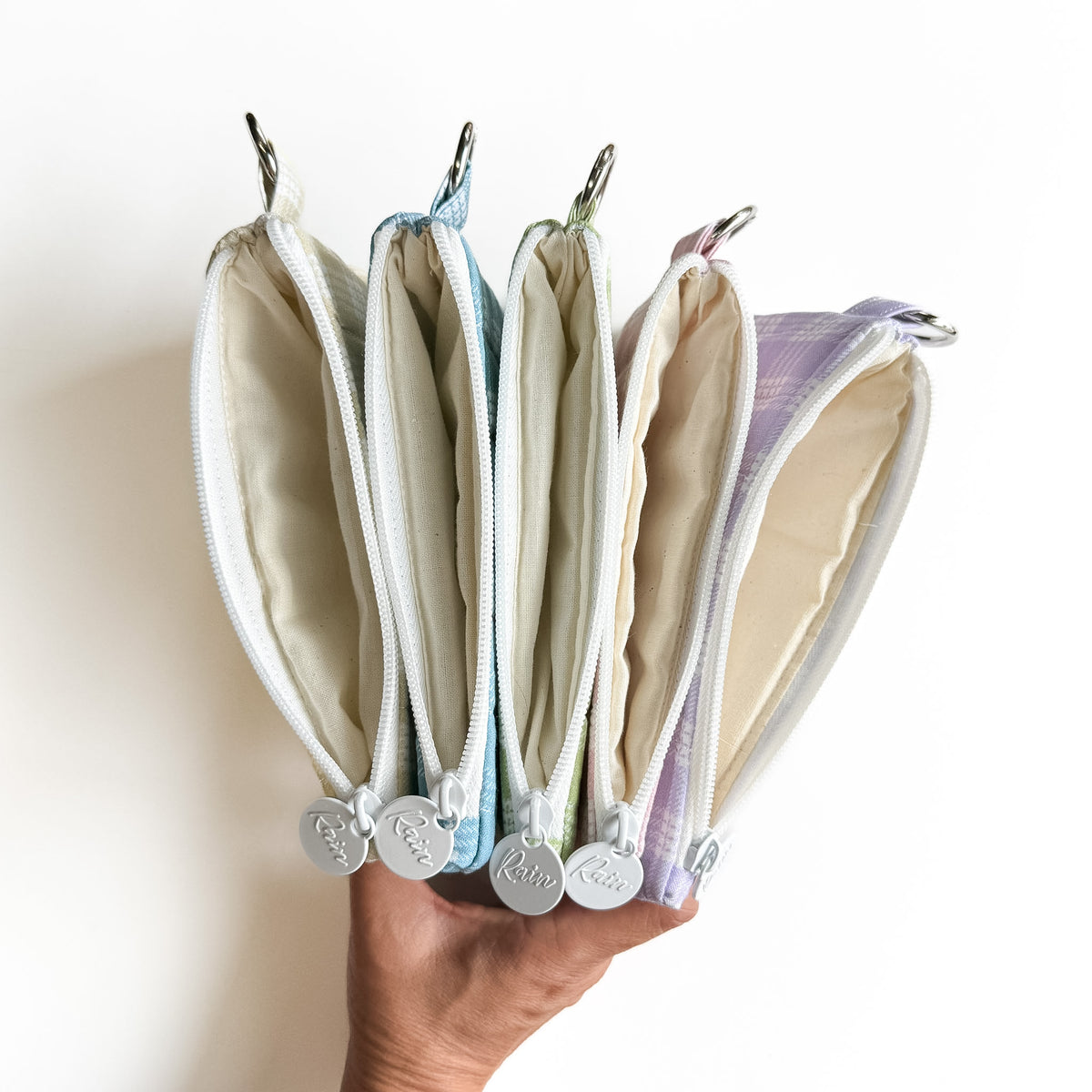 Beige Palaka Print Slim Organizer