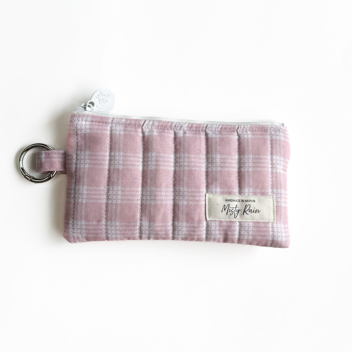 Dusty Pink Palaka Print Slim Organizer