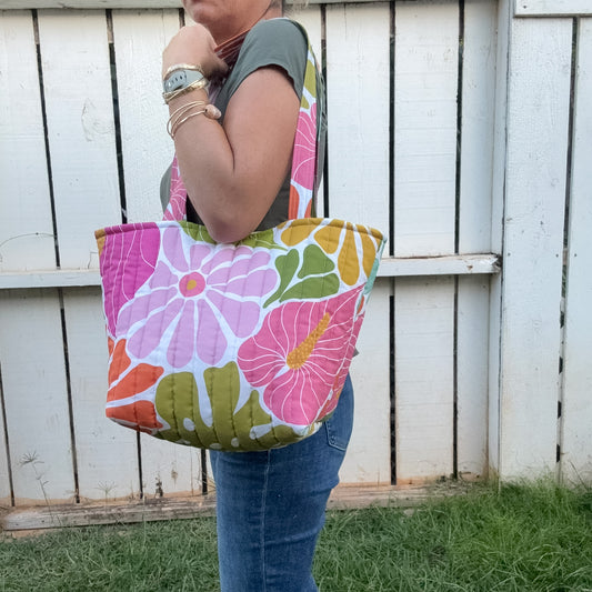 Retro Midi Tote Bag