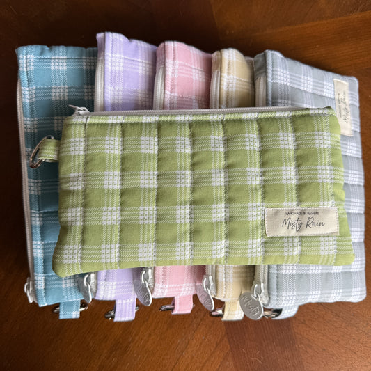 Sage Palaka Print Phone Clutch